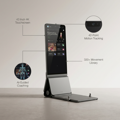 Smart Home Gym Built for AI-Guided Workouts, 42-Point Motion Tracking, 43 4K Touchscreen, 320+ Movements