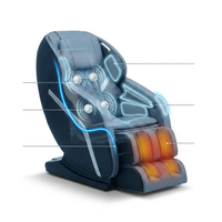 4D Deluxe Gray and Black Zero Gravity and Space Saving Faux Leather Heated Massage Chair with Sl-Track and Bluetooth — How It Works