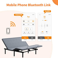 Adjustable Bed Frame Smart Bed Twin XL - Upholstered Bed Base with Massage, Wireless Remote, Ergonomic Foot&Head Incline, Zero Gravity, Dual USB Ports, under Bed Light, 3100 Series Grey
