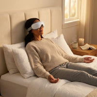 Grey Eye Massager, Heated Eye Mask for Migraines with Music, Smart Migraine Massager Reduce Dry Eyes Improve Sleep — Lifestyle