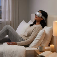 Grey Eye Massager, Heated Eye Mask for Migraines with Music, Smart Migraine Massager Reduce Dry Eyes Improve Sleep — Lifestyle