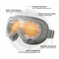 Grey Eye Massager, Heated Eye Mask for Migraines with Music, Smart Migraine Massager Reduce Dry Eyes Improve Sleep — How It Works