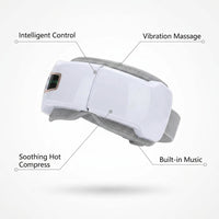 Smart Eye Massager 5 Modes Vibration Airbag Compress Eye Care Instrument Bluetooth Music Eye Massage Glasses Eye Relax Fatigue — infographic